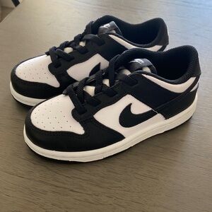 Kids Nike Dunk Low Panda Black White 9